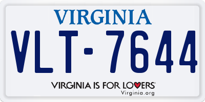 VA license plate VLT7644