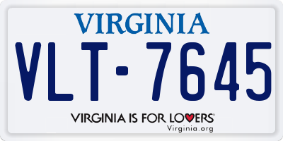 VA license plate VLT7645