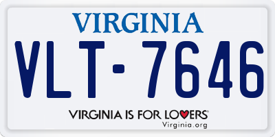 VA license plate VLT7646