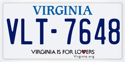 VA license plate VLT7648
