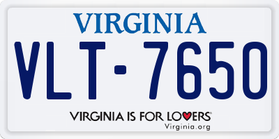 VA license plate VLT7650