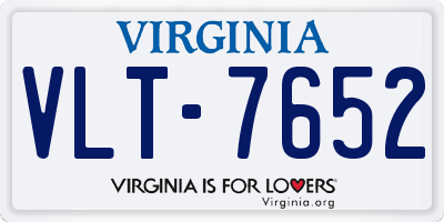 VA license plate VLT7652