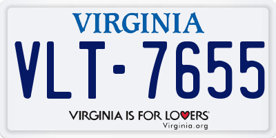 VA license plate VLT7655