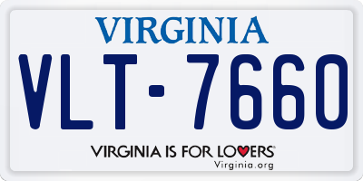 VA license plate VLT7660