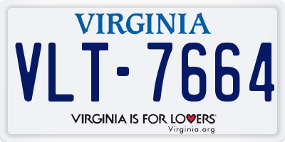 VA license plate VLT7664