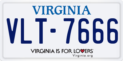 VA license plate VLT7666