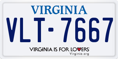 VA license plate VLT7667