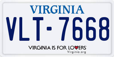 VA license plate VLT7668