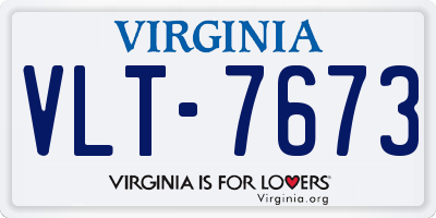 VA license plate VLT7673