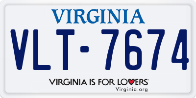 VA license plate VLT7674