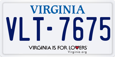 VA license plate VLT7675