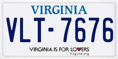 VA license plate VLT7676