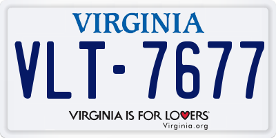 VA license plate VLT7677