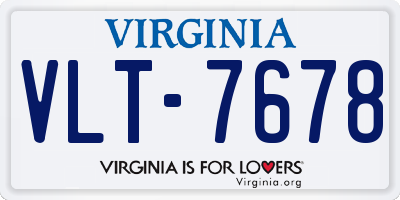 VA license plate VLT7678