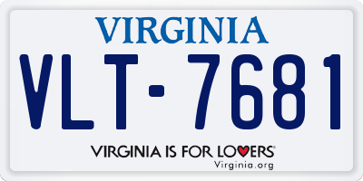 VA license plate VLT7681
