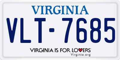 VA license plate VLT7685