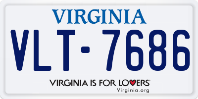 VA license plate VLT7686