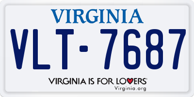 VA license plate VLT7687
