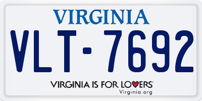 VA license plate VLT7692