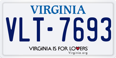 VA license plate VLT7693
