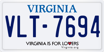 VA license plate VLT7694