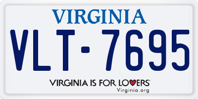 VA license plate VLT7695