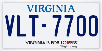 VA license plate VLT7700