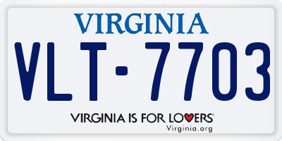 VA license plate VLT7703