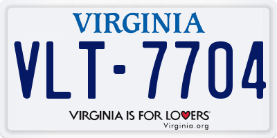 VA license plate VLT7704