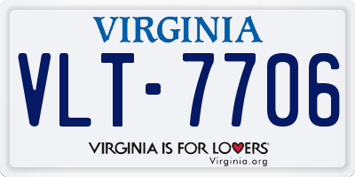 VA license plate VLT7706