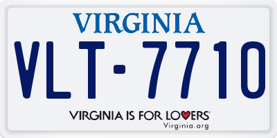 VA license plate VLT7710