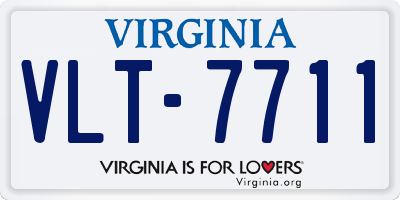 VA license plate VLT7711
