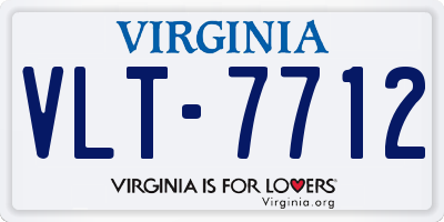 VA license plate VLT7712