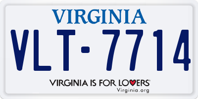 VA license plate VLT7714