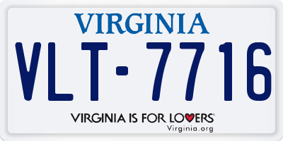 VA license plate VLT7716