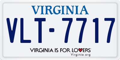 VA license plate VLT7717