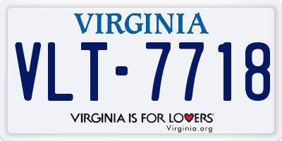 VA license plate VLT7718