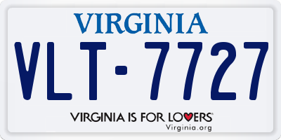 VA license plate VLT7727