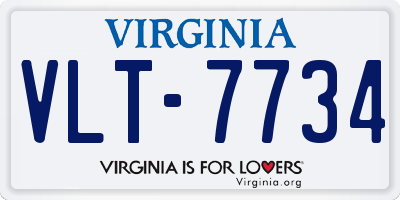 VA license plate VLT7734