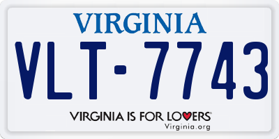 VA license plate VLT7743