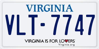 VA license plate VLT7747