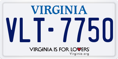 VA license plate VLT7750