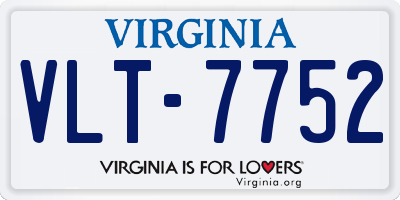 VA license plate VLT7752