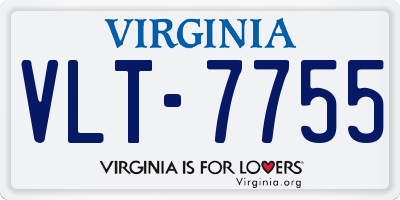 VA license plate VLT7755