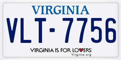 VA license plate VLT7756
