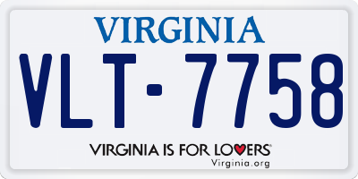 VA license plate VLT7758