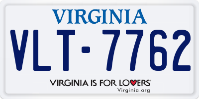 VA license plate VLT7762
