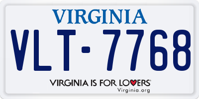 VA license plate VLT7768