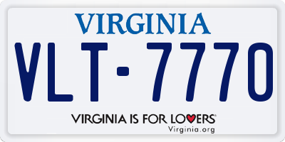 VA license plate VLT7770