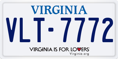 VA license plate VLT7772